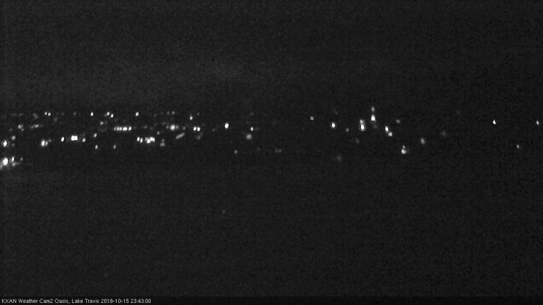 Lake Travis webcam, October 15, 2018 10:45 PM CT