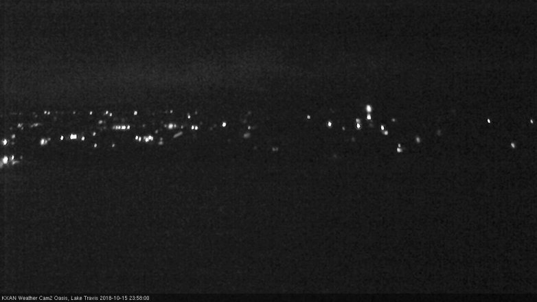 Lake Travis webcam, October 15, 2018 11:00 PM CT
