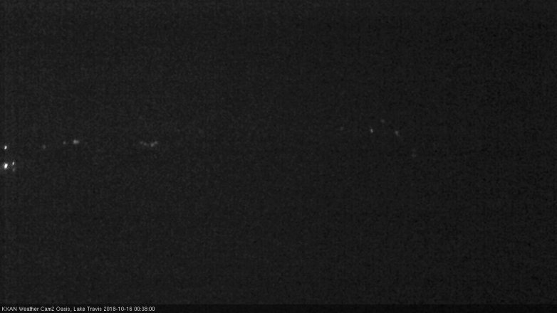 Lake Travis webcam, October 15, 2018 11:40 PM CT