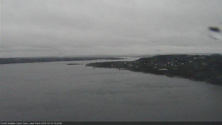 Lake Travis webcam, October 16, 2018 3:30 PM CT
