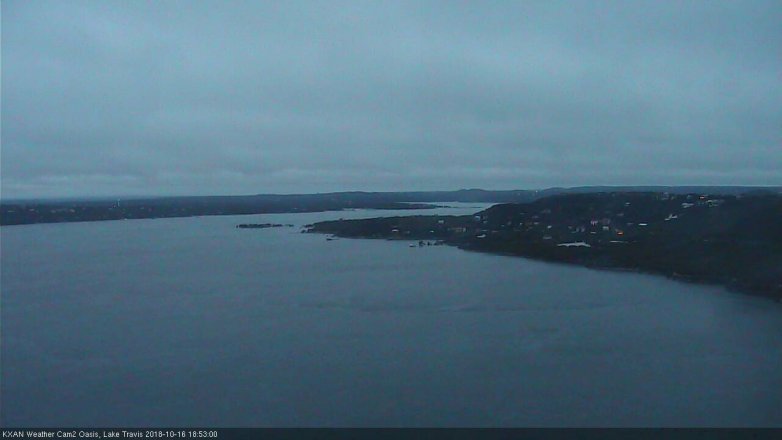 Lake Travis webcam, October 16, 2018 5:55 PM CT