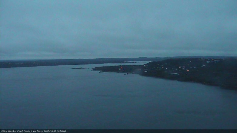 Lake Travis webcam, October 16, 2018 6:00 PM CT