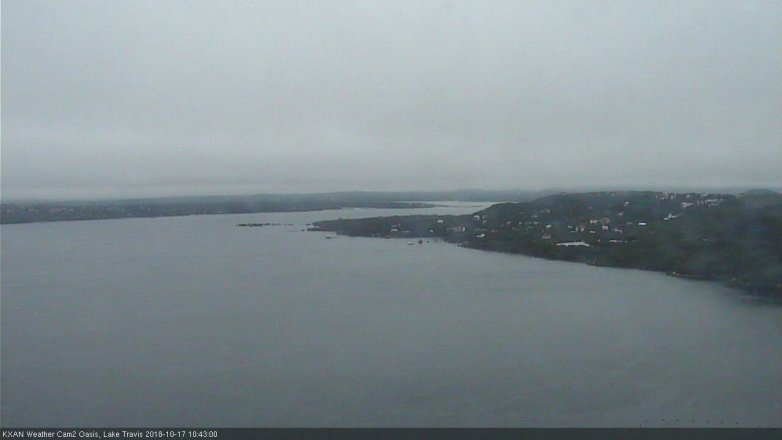 Lake Travis webcam, October 17, 2018 9:45 AM CT