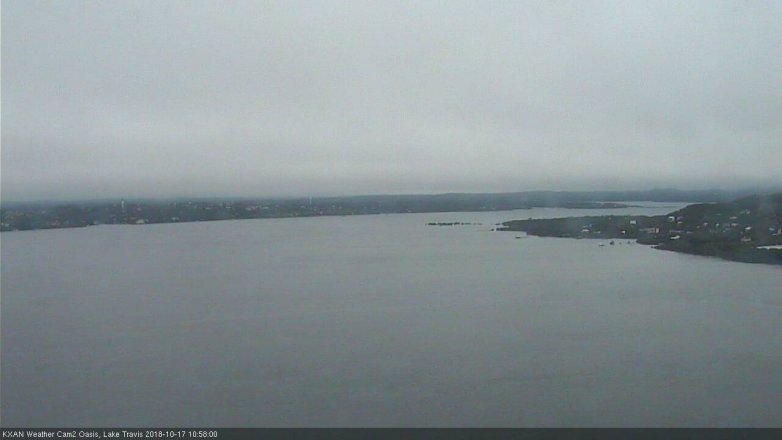 Lake Travis webcam, October 17, 2018 10:00 AM CT