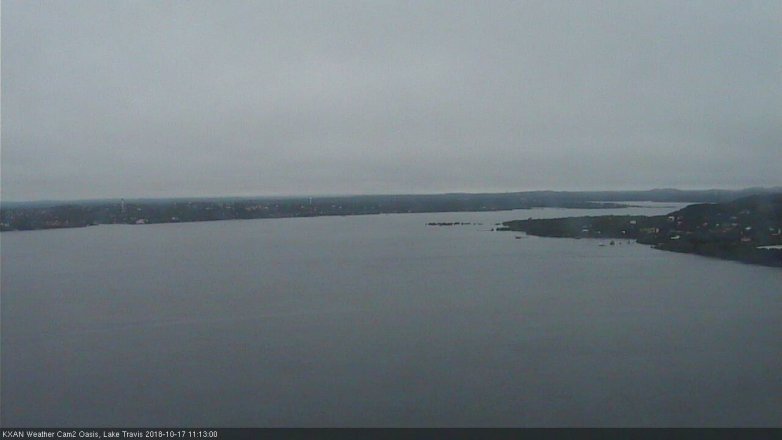Lake Travis webcam, October 17, 2018 10:15 AM CT