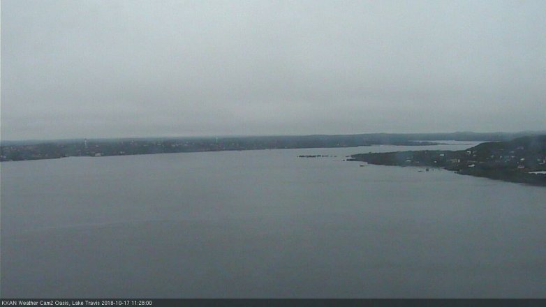 Lake Travis webcam, October 17, 2018 10:30 AM CT
