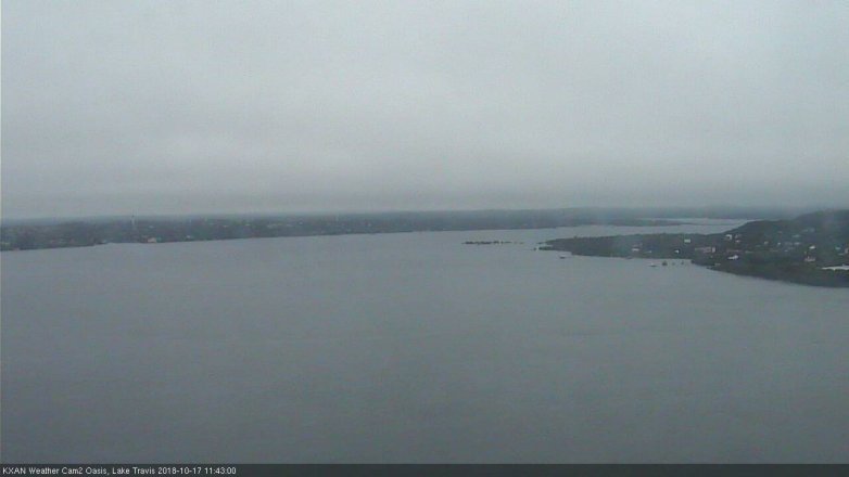 Lake Travis webcam, October 17, 2018 10:45 AM CT