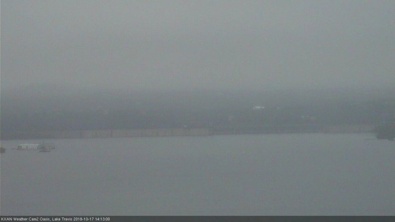 Lake Travis webcam, October 17, 2018 1:15 PM CT