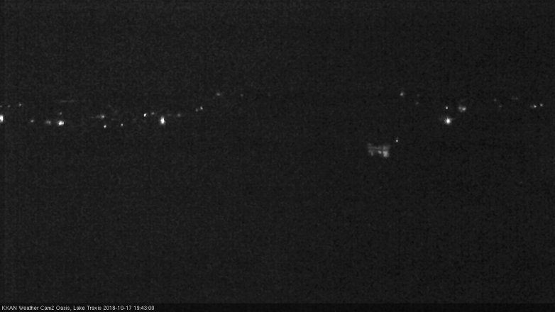 Lake Travis webcam, October 17, 2018 6:45 PM CT