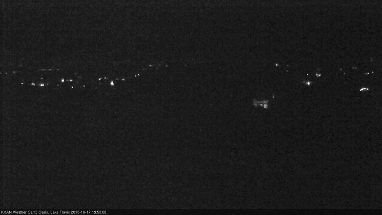 Lake Travis webcam, October 17, 2018 6:55 PM CT