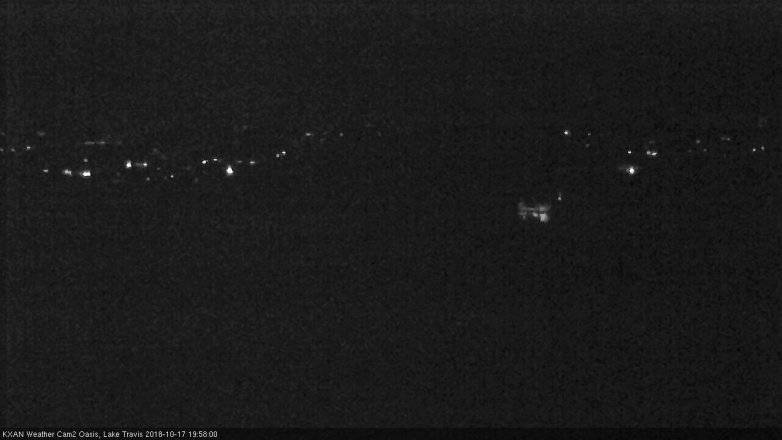 Lake Travis webcam, October 17, 2018 7:00 PM CT