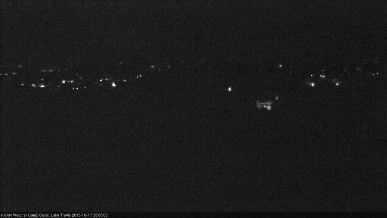 Lake Travis webcam, October 17, 2018 7:05 PM CT
