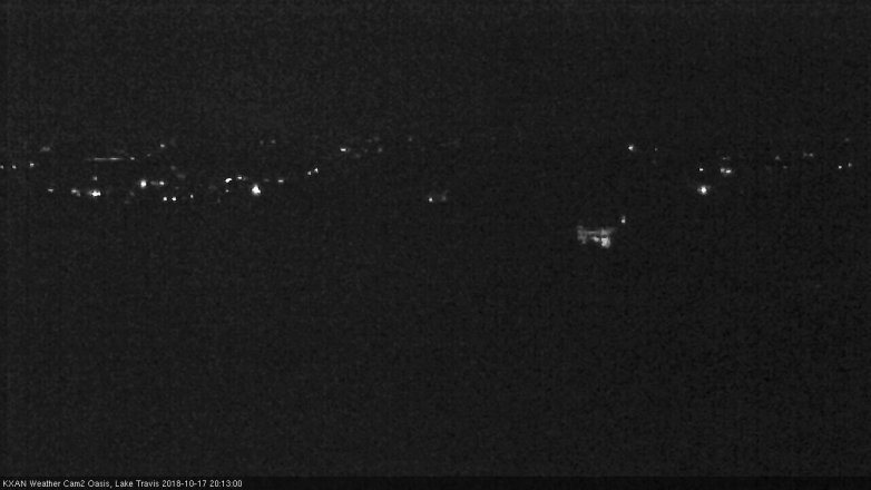 Lake Travis webcam, October 17, 2018 7:15 PM CT