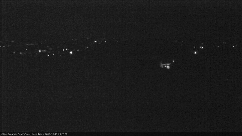 Lake Travis webcam, October 17, 2018 7:30 PM CT