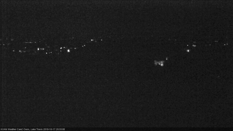 Lake Travis webcam, October 17, 2018 7:35 PM CT