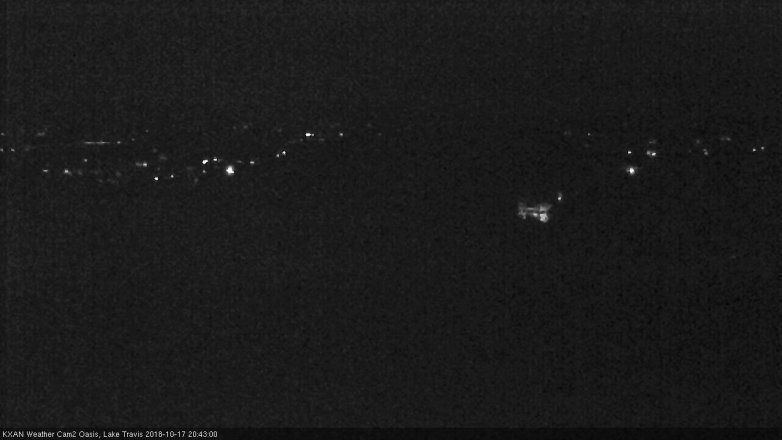 Lake Travis webcam, October 17, 2018 7:45 PM CT