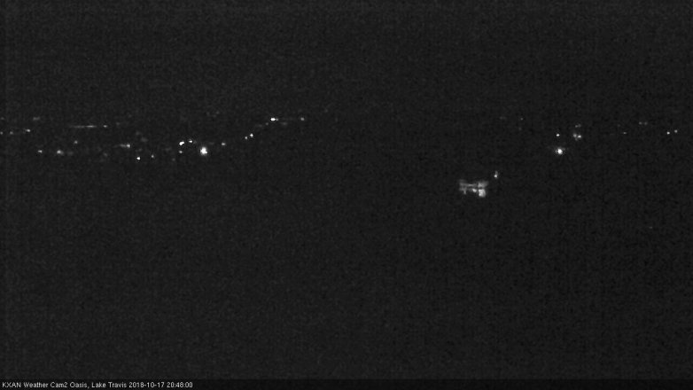Lake Travis webcam, October 17, 2018 7:50 PM CT
