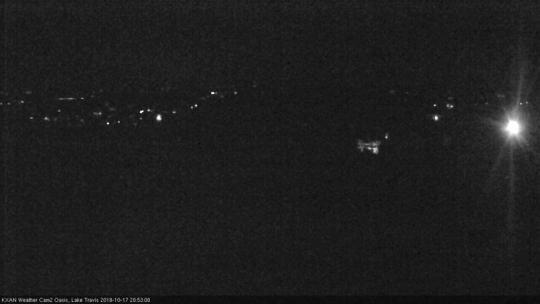 Lake Travis webcam, October 17, 2018 7:55 PM CT