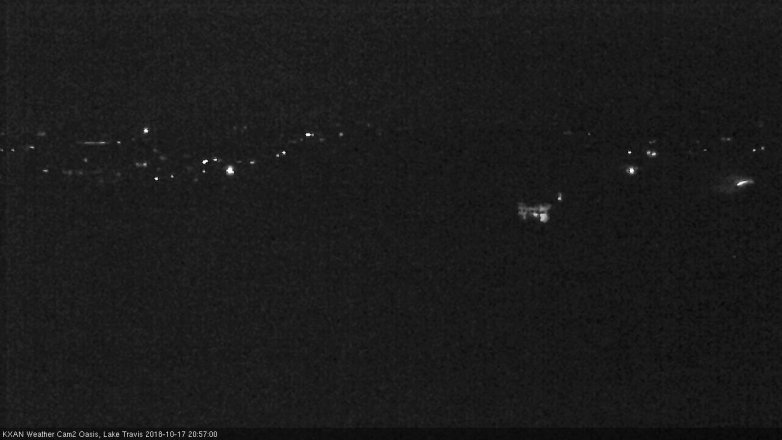 Lake Travis webcam, October 17, 2018 8:00 PM CT