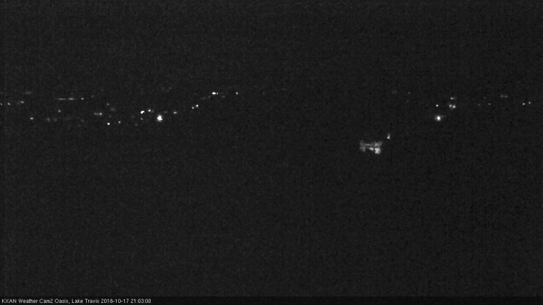 Lake Travis webcam, October 17, 2018 8:05 PM CT