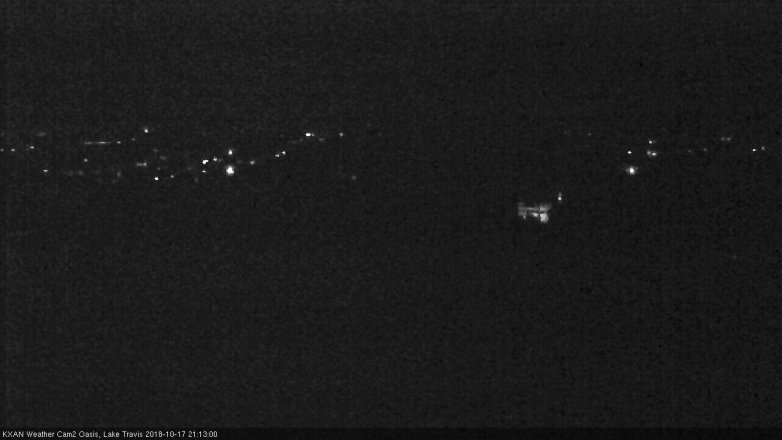 Lake Travis webcam, October 17, 2018 8:15 PM CT