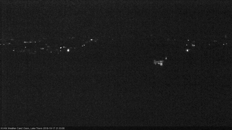 Lake Travis webcam, October 17, 2018 8:35 PM CT