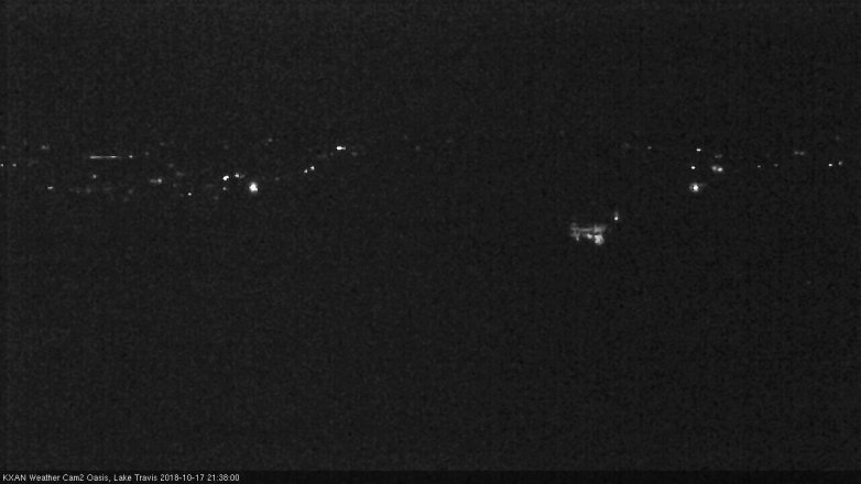 Lake Travis webcam, October 17, 2018 8:40 PM CT