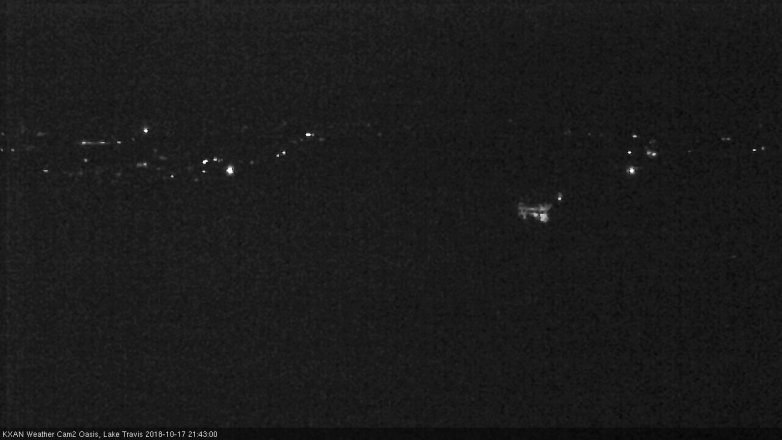 Lake Travis webcam, October 17, 2018 8:45 PM CT