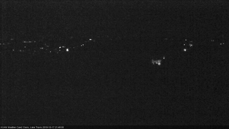 Lake Travis webcam, October 17, 2018 8:50 PM CT