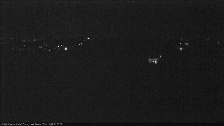 Lake Travis webcam, October 17, 2018 9:00 PM CT