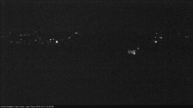 Lake Travis webcam, October 17, 2018 9:05 PM CT