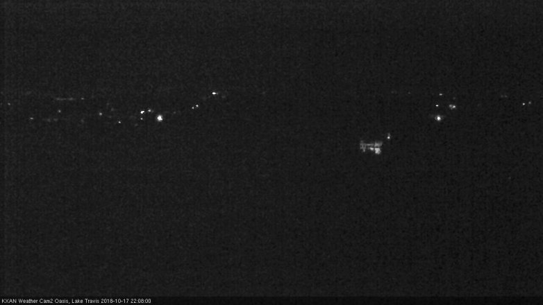 Lake Travis webcam, October 17, 2018 9:10 PM CT