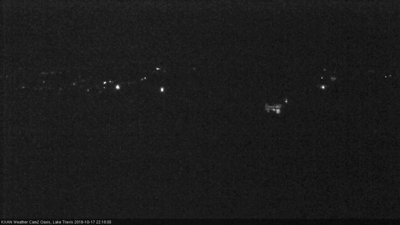 Lake Travis webcam, October 17, 2018 9:20 PM CT