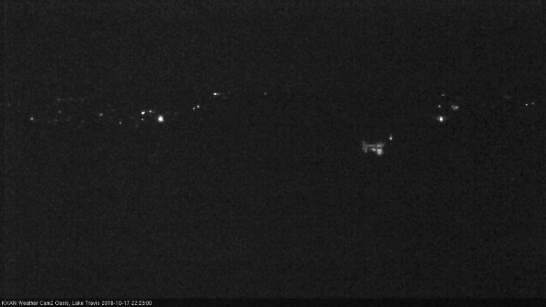 Lake Travis webcam, October 17, 2018 9:25 PM CT