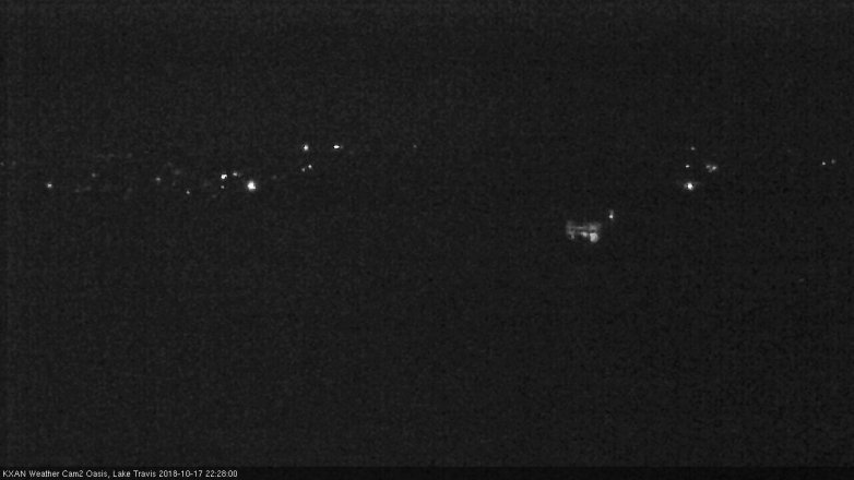 Lake Travis webcam, October 17, 2018 9:30 PM CT