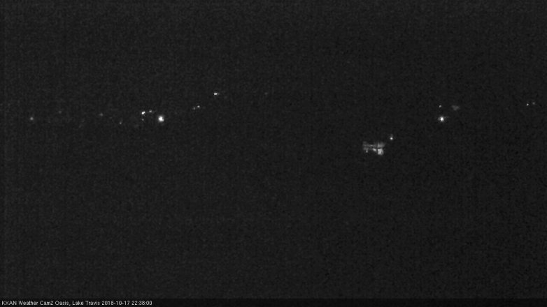 Lake Travis webcam, October 17, 2018 9:40 PM CT