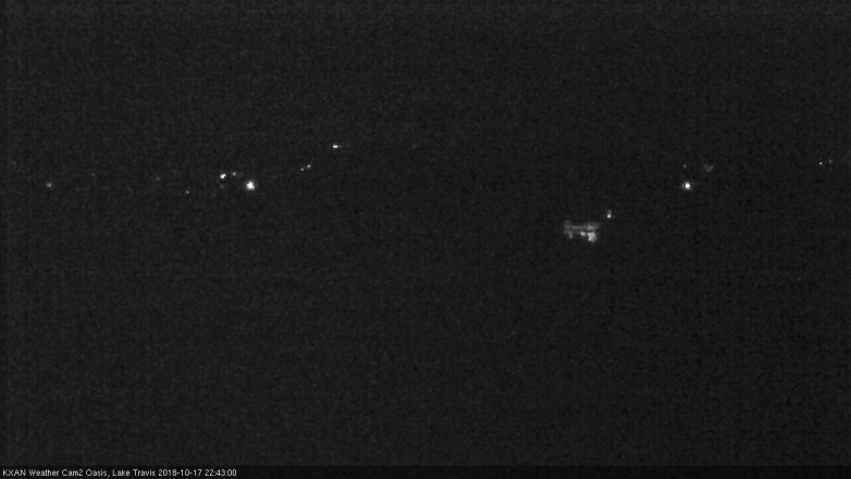 Lake Travis webcam, October 17, 2018 9:45 PM CT