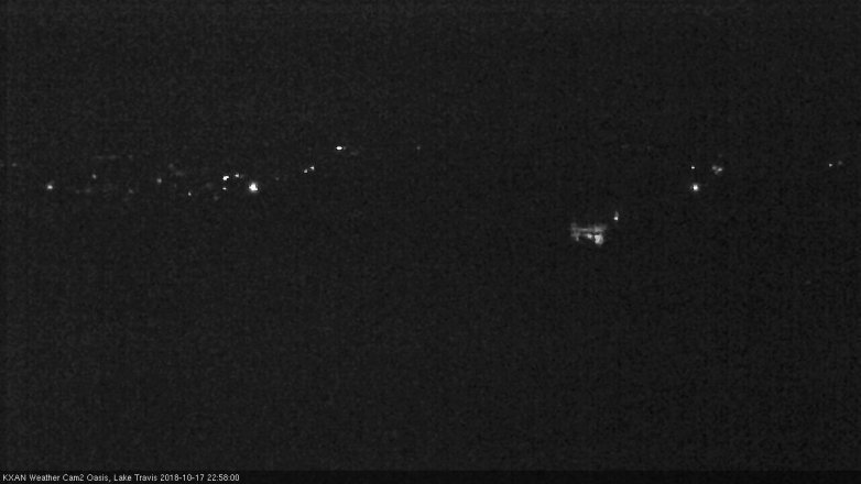 Lake Travis webcam, October 17, 2018 10:00 PM CT