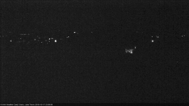 Lake Travis webcam, October 17, 2018 10:10 PM CT