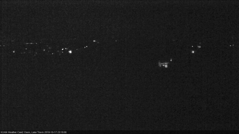 Lake Travis webcam, October 17, 2018 10:20 PM CT