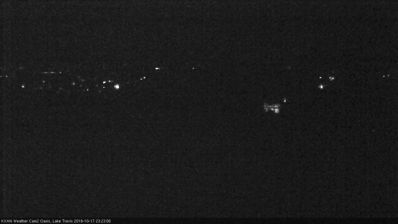Lake Travis webcam, October 17, 2018 10:25 PM CT