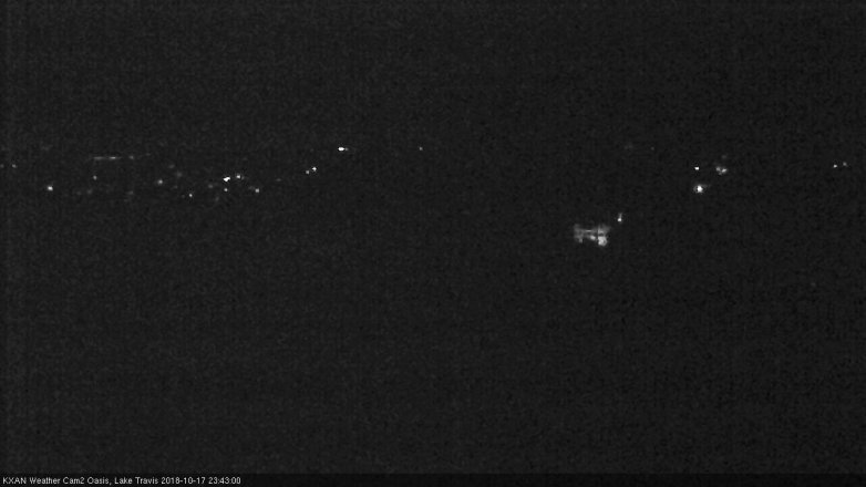 Lake Travis webcam, October 17, 2018 10:45 PM CT