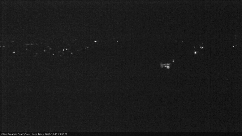 Lake Travis webcam, October 17, 2018 10:55 PM CT