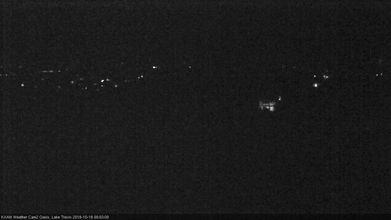 Lake Travis webcam, October 17, 2018 11:05 PM CT