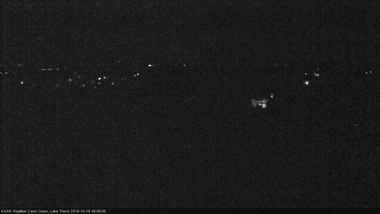 Lake Travis webcam, October 17, 2018 11:10 PM CT