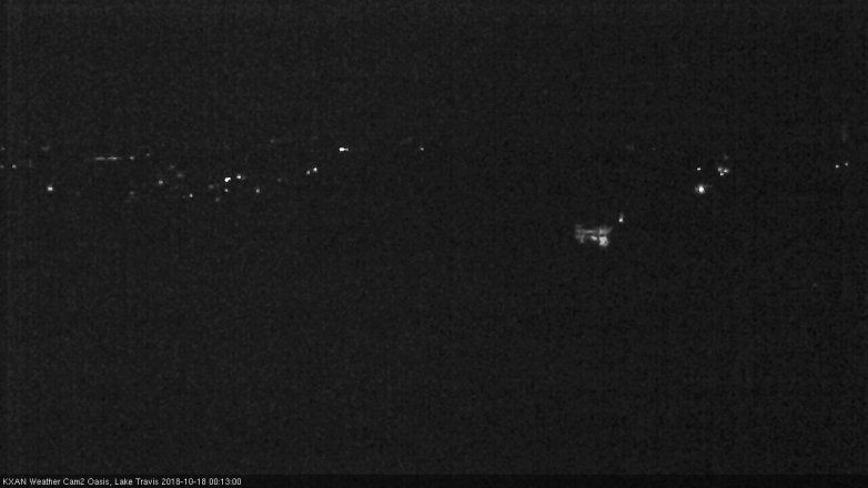 Lake Travis webcam, October 17, 2018 11:15 PM CT