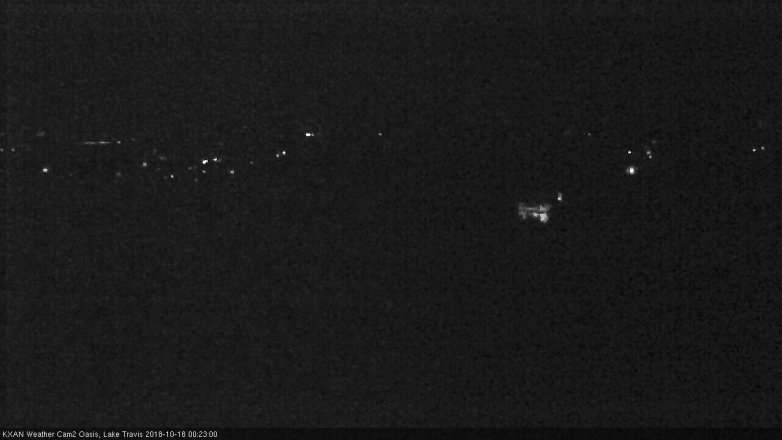 Lake Travis webcam, October 17, 2018 11:25 PM CT