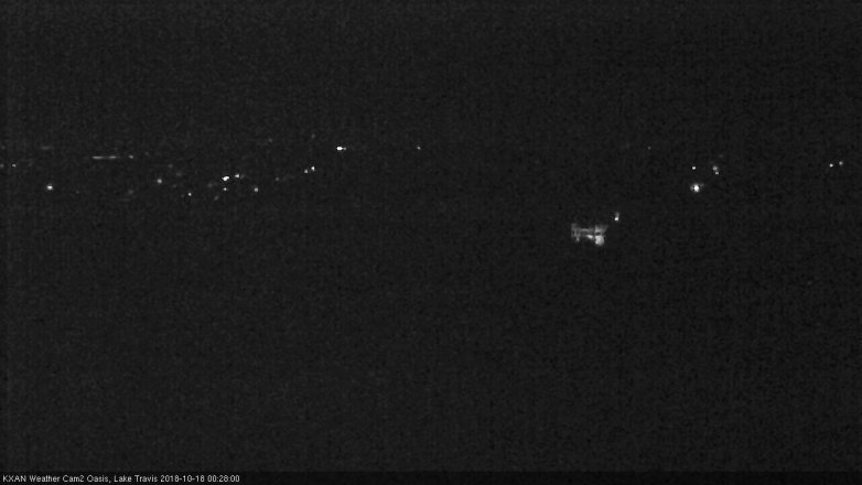 Lake Travis webcam, October 17, 2018 11:30 PM CT