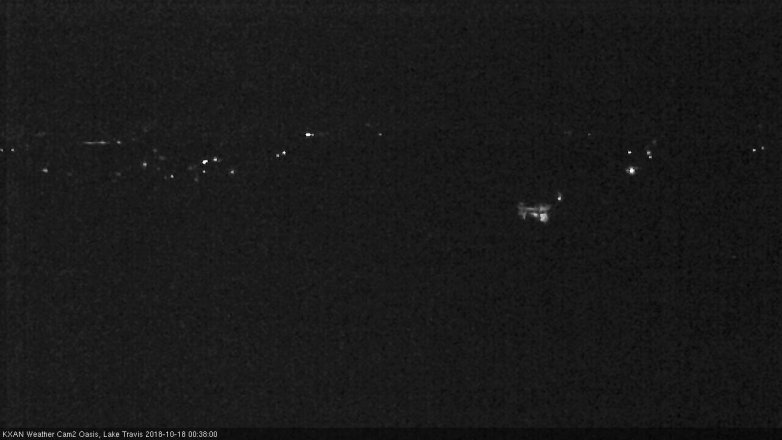 Lake Travis webcam, October 17, 2018 11:40 PM CT
