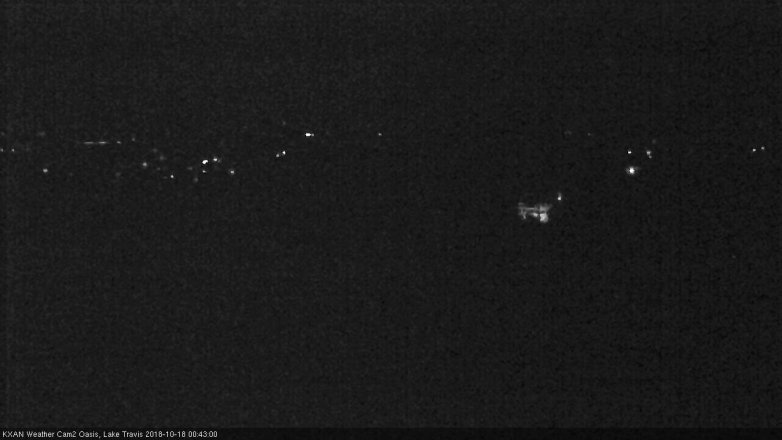 Lake Travis webcam, October 17, 2018 11:45 PM CT